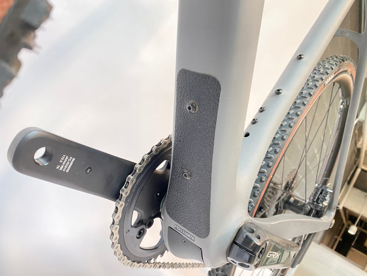 underside view of the down tube