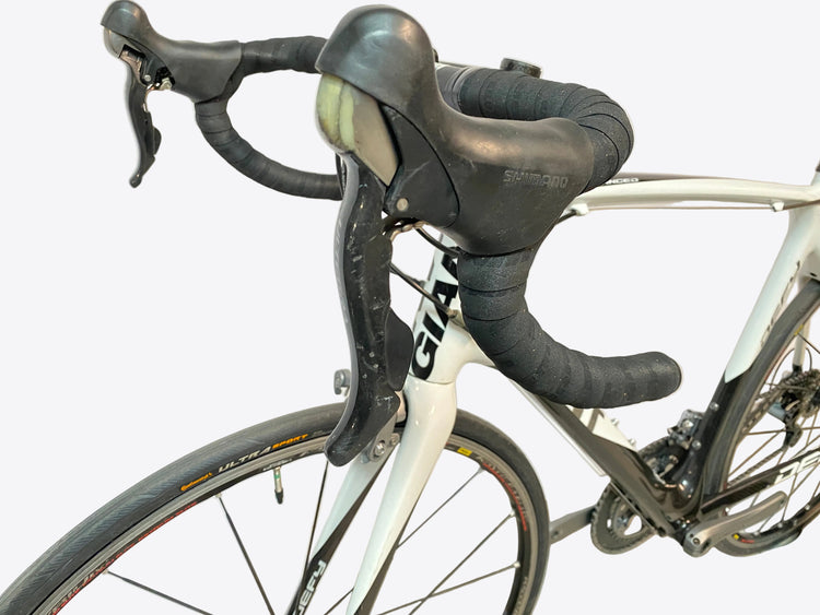close up of the left shifter lever