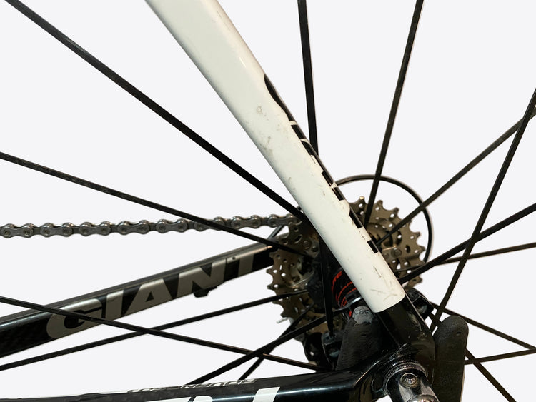 scratches on the left seat stay