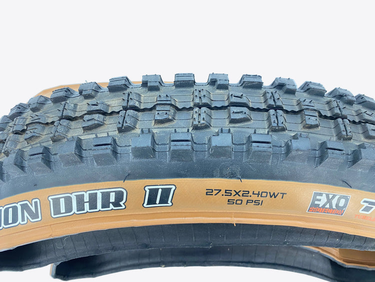 close up of the tire tread