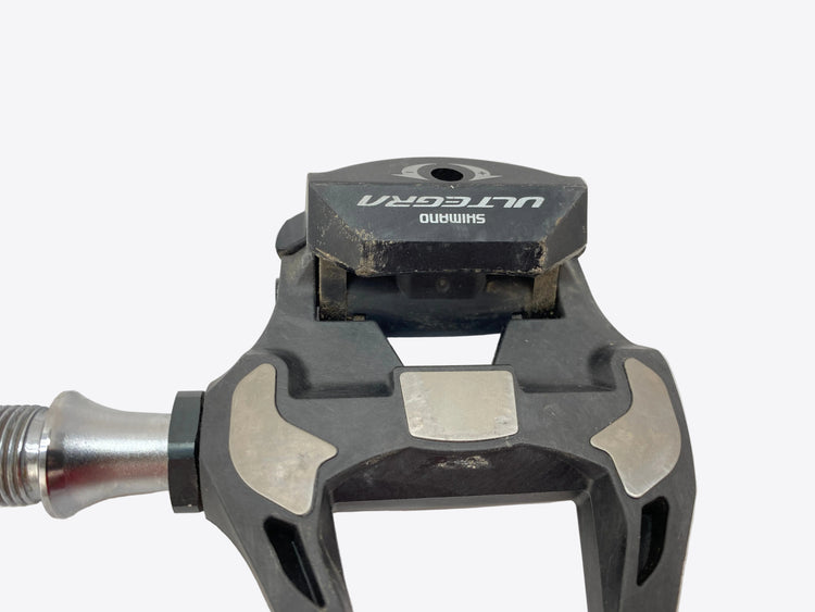 close up of the left pedal