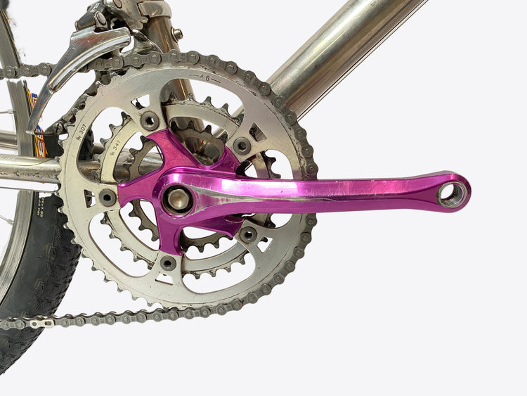 close up of the right crank