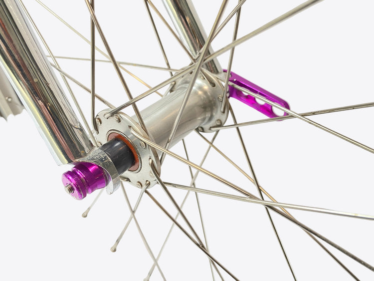 close up of the front hub