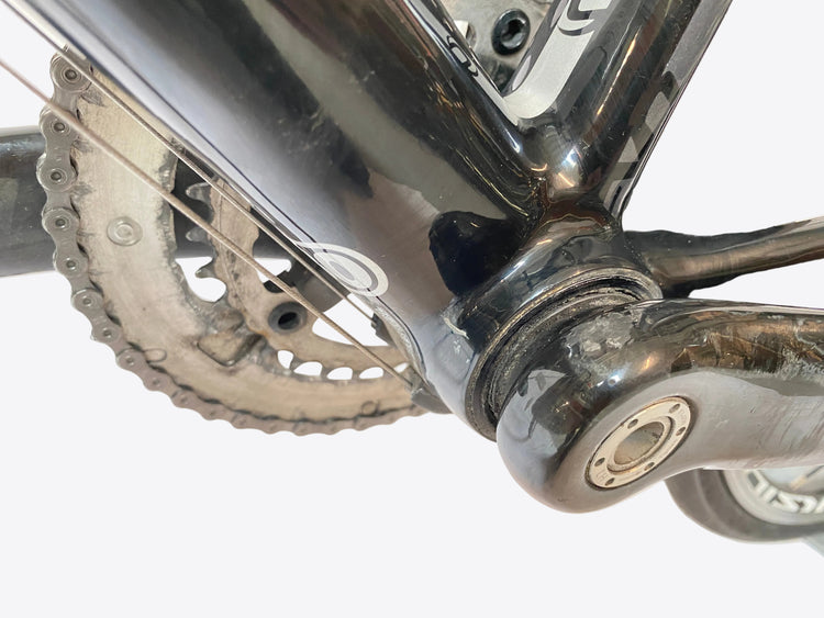 close up of the bottom bracket