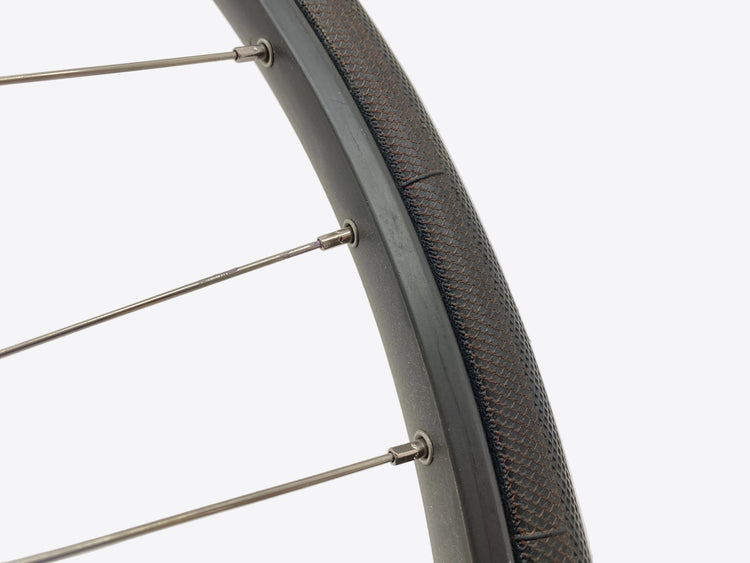 close up of the brake track
