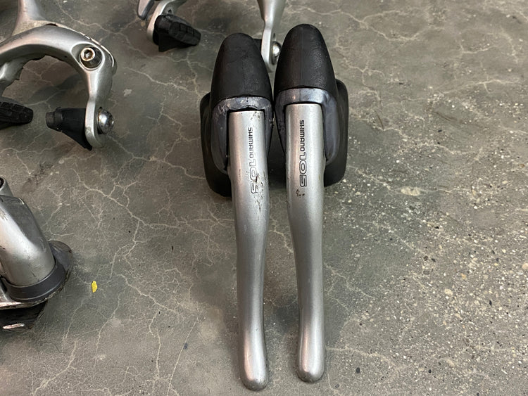 Shimano 105 2x7 Downtube Groupset Aero Levers Braze On