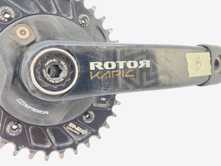 Rotor Kapic Carbon InSpider Powermeter MTB Crankset 175mm - for parts