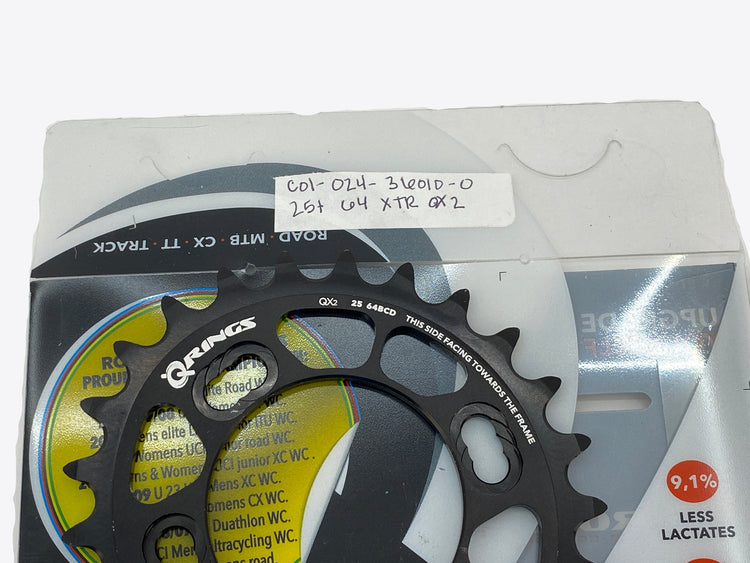 Rotor Q Ring Oval Chainring Set 38/25 Tooth 96/64 BCD XTR 9000