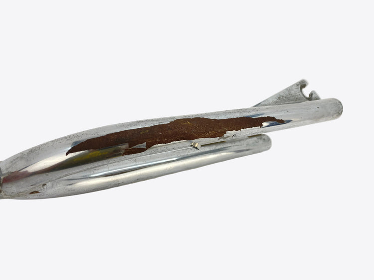 close up of the right fork leg