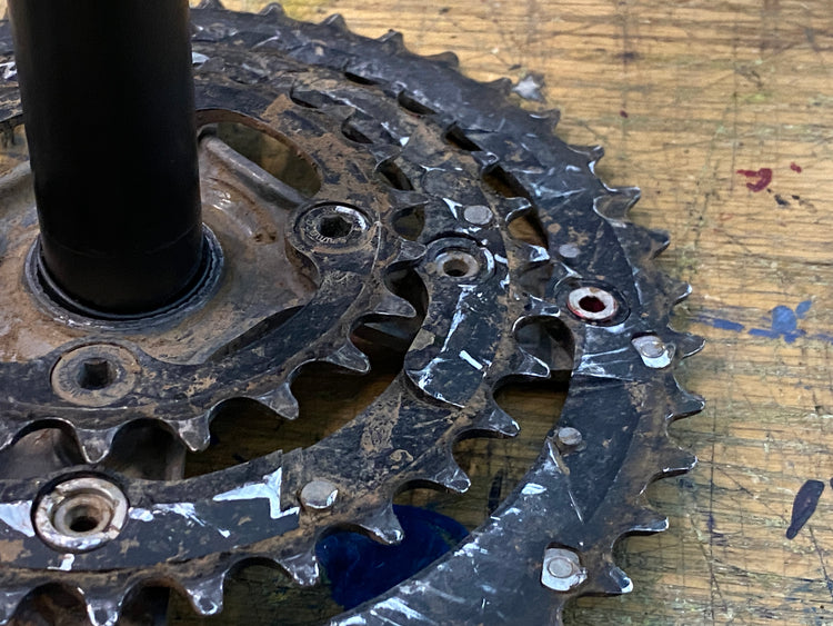 Shimano XTR FC-M960 Triple Crankset 175mm Blackspire Rings