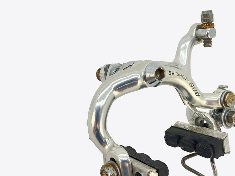 close up of the rear brake