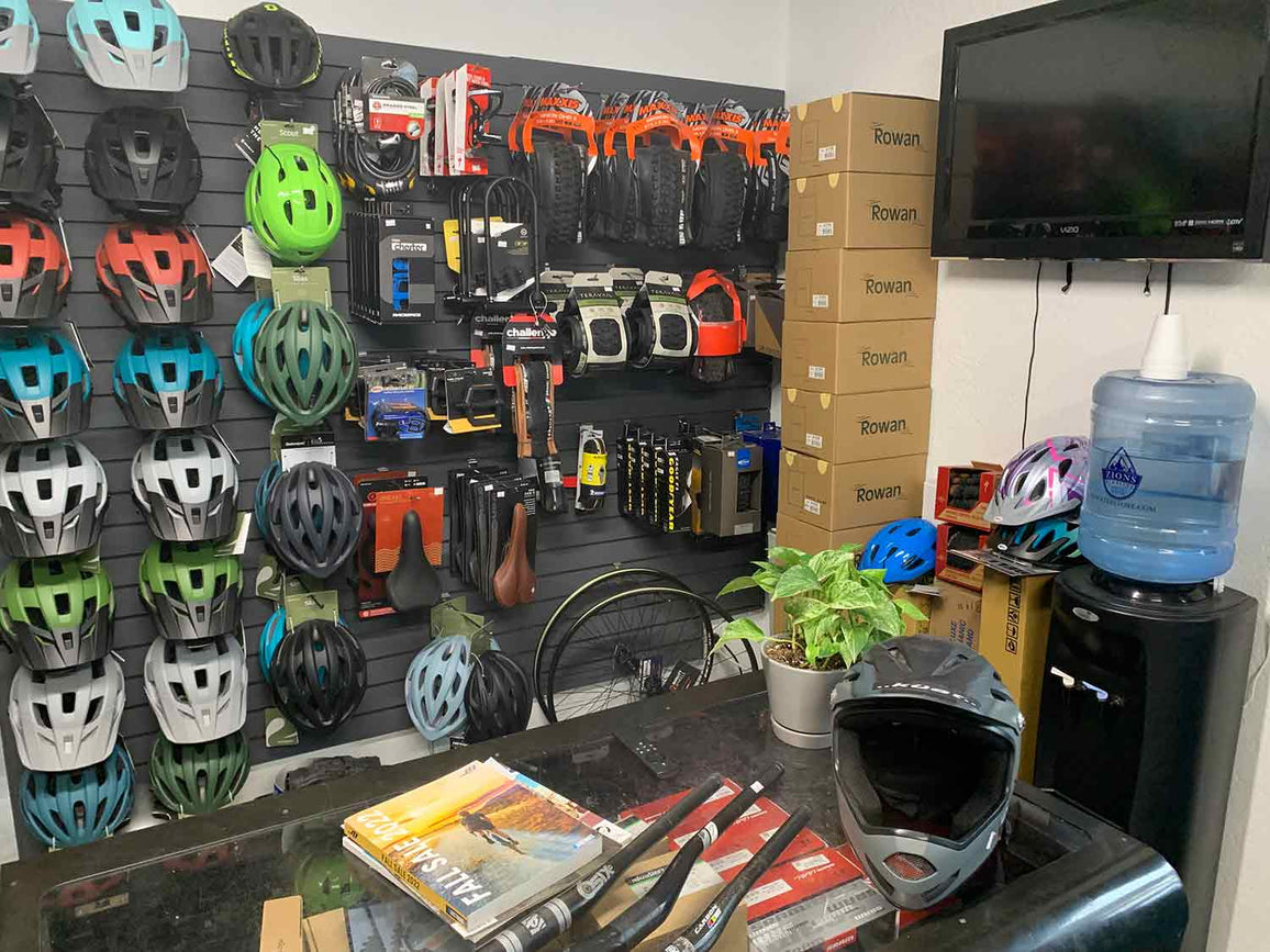 Inside of Bicycle Collective St. George location.