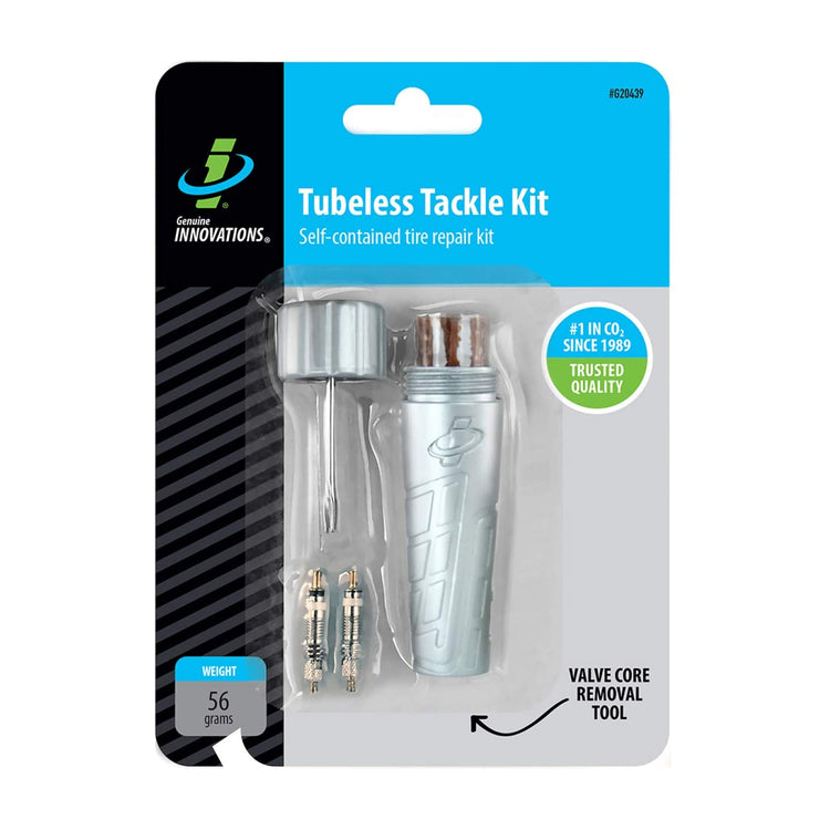 Genuine Innovations, Tubeless Tire Repair Tackle Kit, Puncture Repair, Storage Capsule, NEW