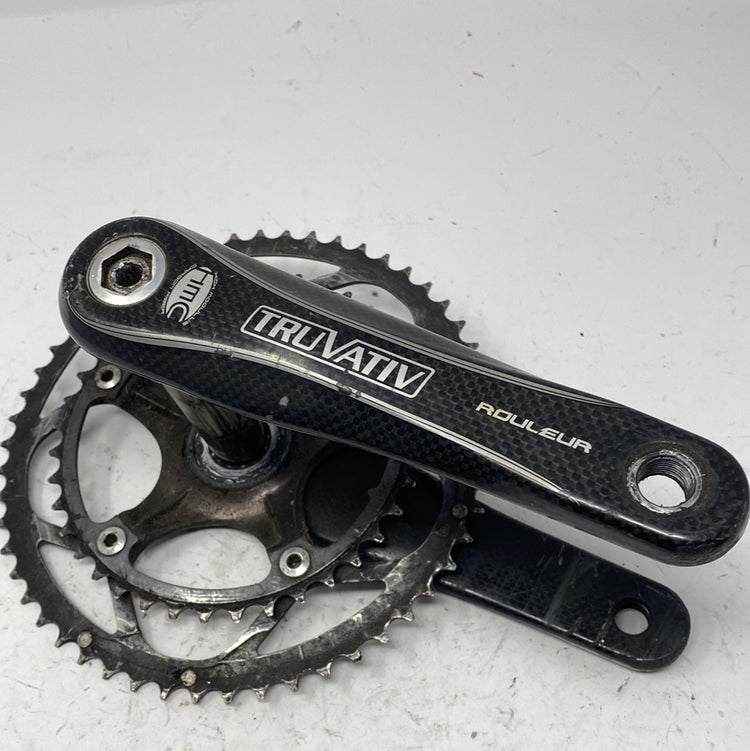 Truvativ Rouleur Double Carbon Crankset 53-39 175mm Used GXP