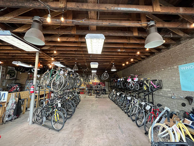 The Provo Bicycle Collective has hundreds of refurbished bicycles for sale!