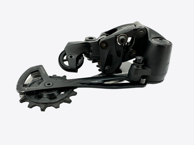 Bicycle gear mechanism on a white background