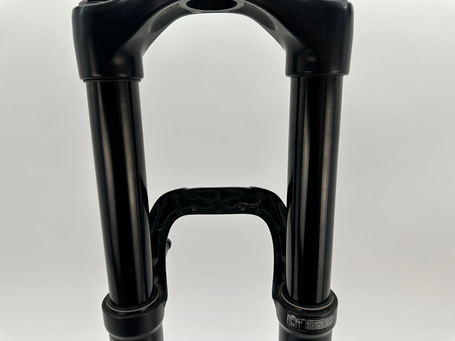 Black bicycle fork on a white background