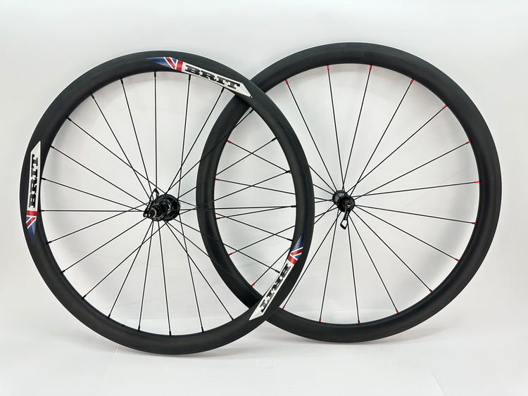 Brit Carbon 700c Tubular Wheelset HG11 Rim Brake QR