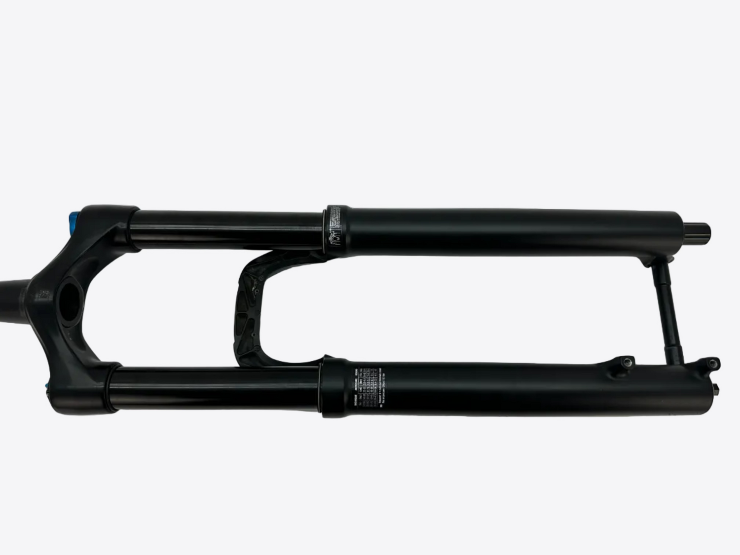 Black bicycle fork on a white background