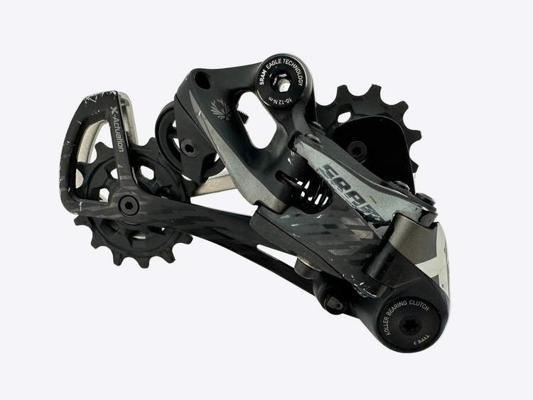 Bicycle gear mechanism on a white background