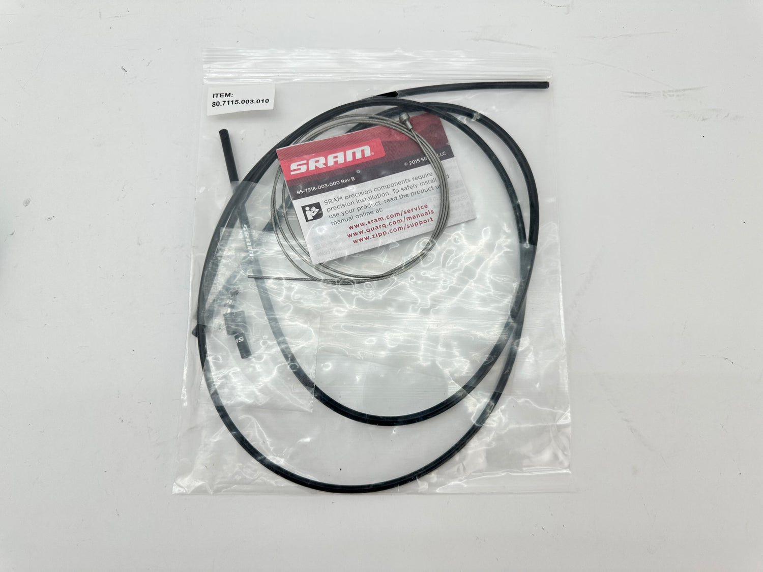 SRAM cable set in clear packaging on a white background
