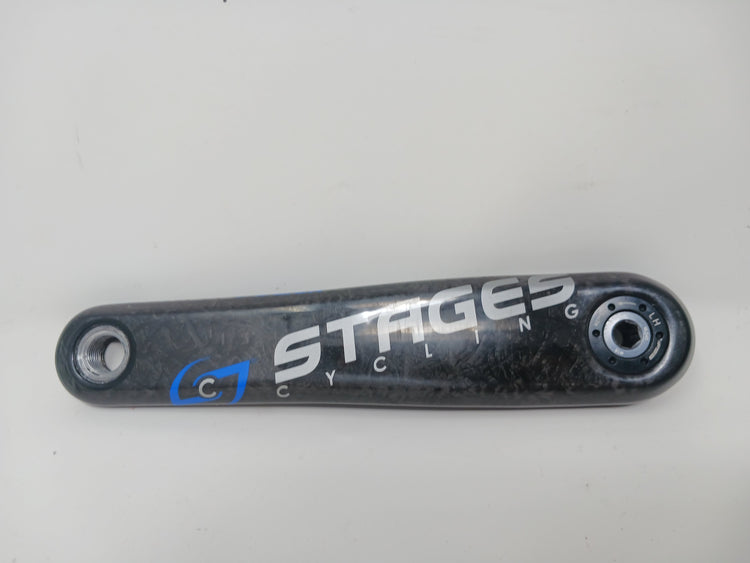 Stages Carbon GXP Left Power Meter Crank Arm 175mm MTB (Bluetooth / ANT+) Blue