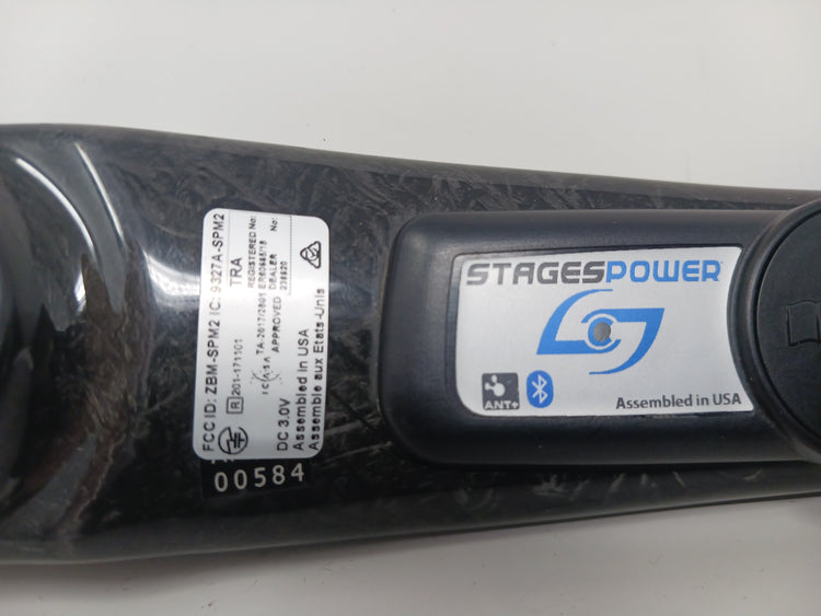Stages Carbon GXP Left Power Meter Crank Arm 175mm MTB (Bluetooth / ANT+) Blue