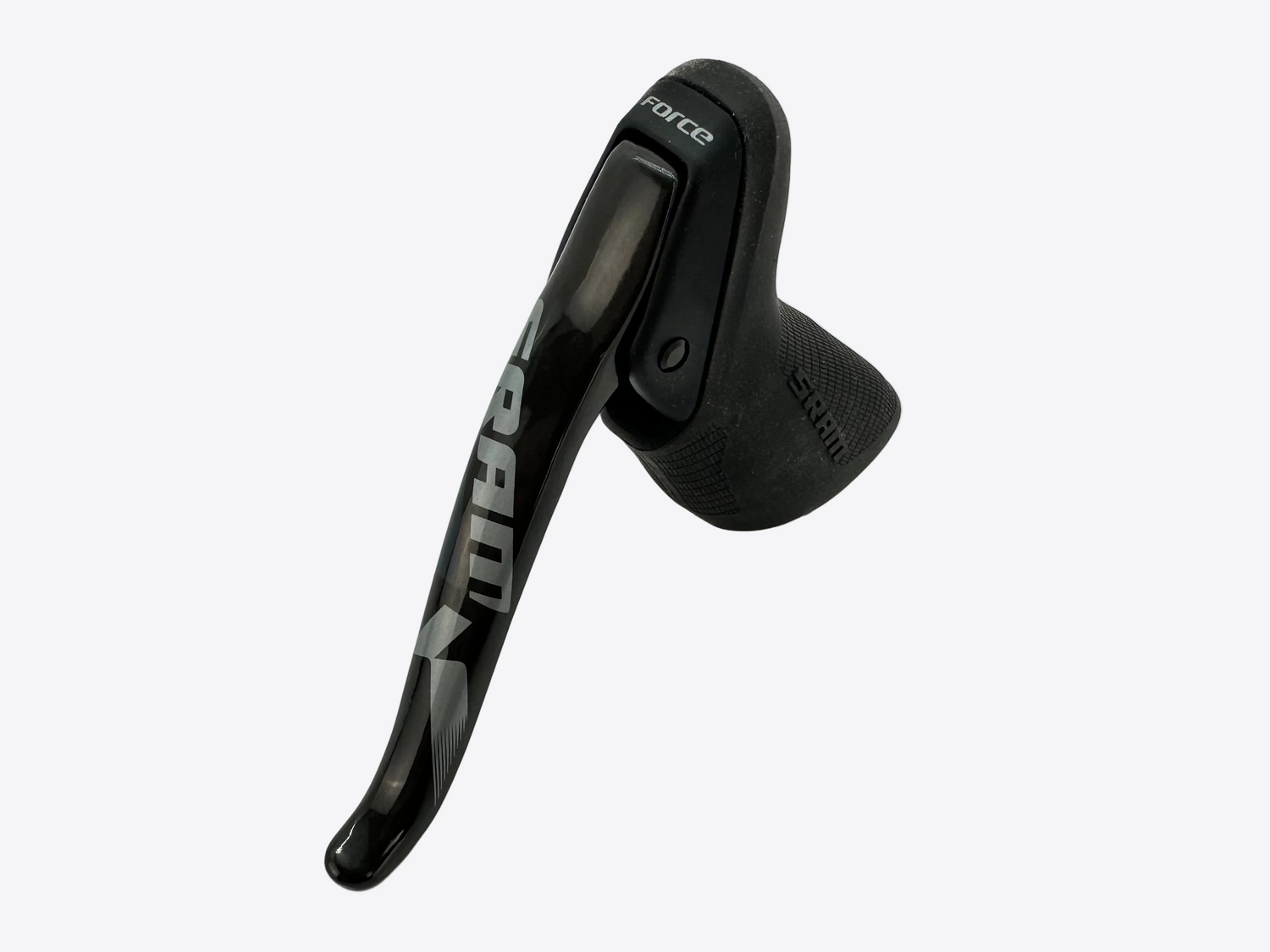 Sram bicycle shift lever on a white background