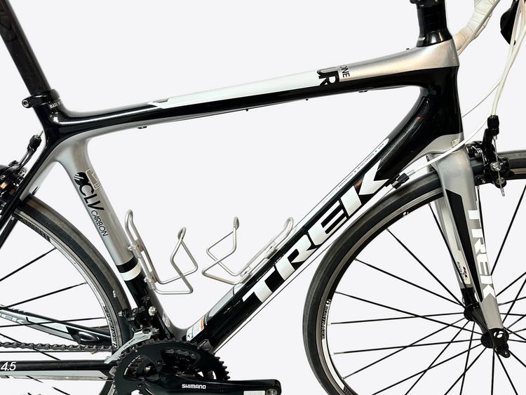 Trek bicycle frame on a white background
