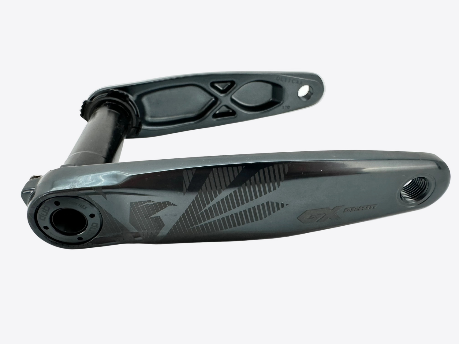 Bicycle crankset on a white background