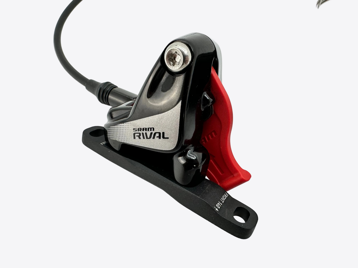 Bicycle brake lever with 'SRAM Rival' branding on a white background
