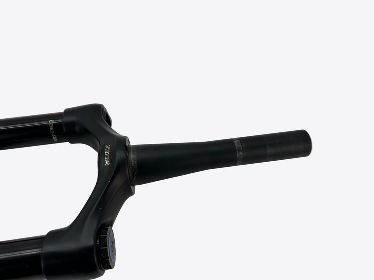 Black bicycle fork on a white background