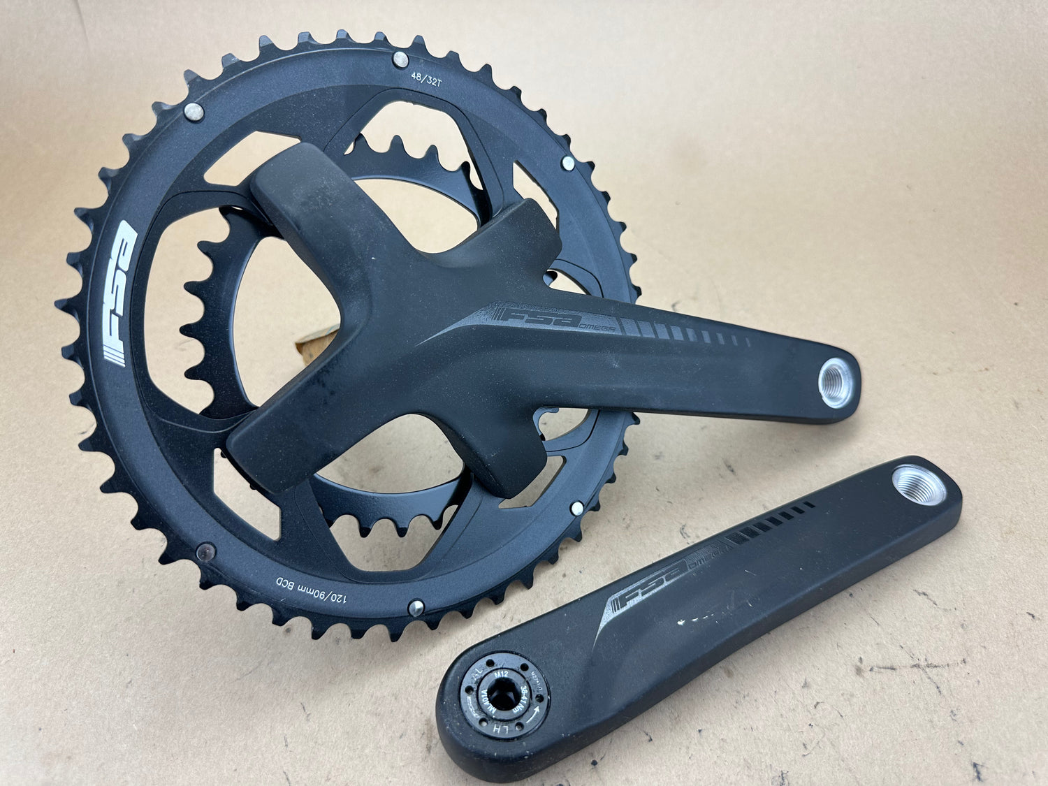 gear crankset FSA Omega Double Crankset 48/32 172.5 Megaexo