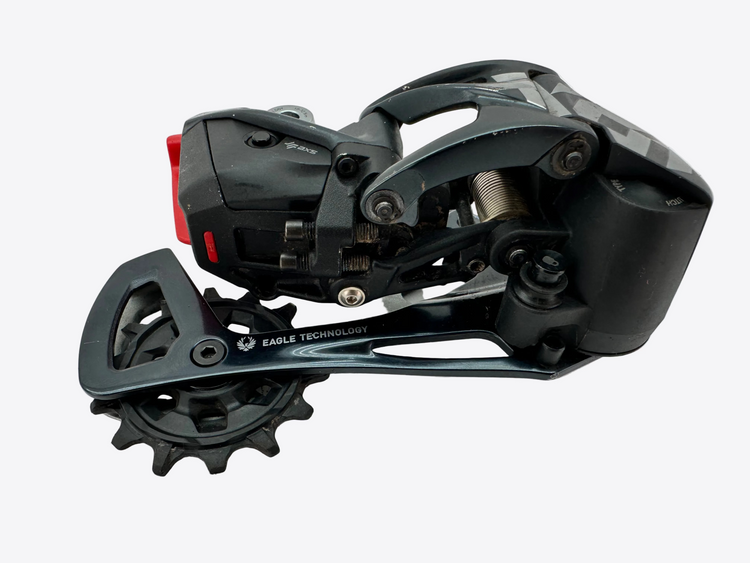 Bicycle gear mechanism with 'Eagle Technology' branding on a white background