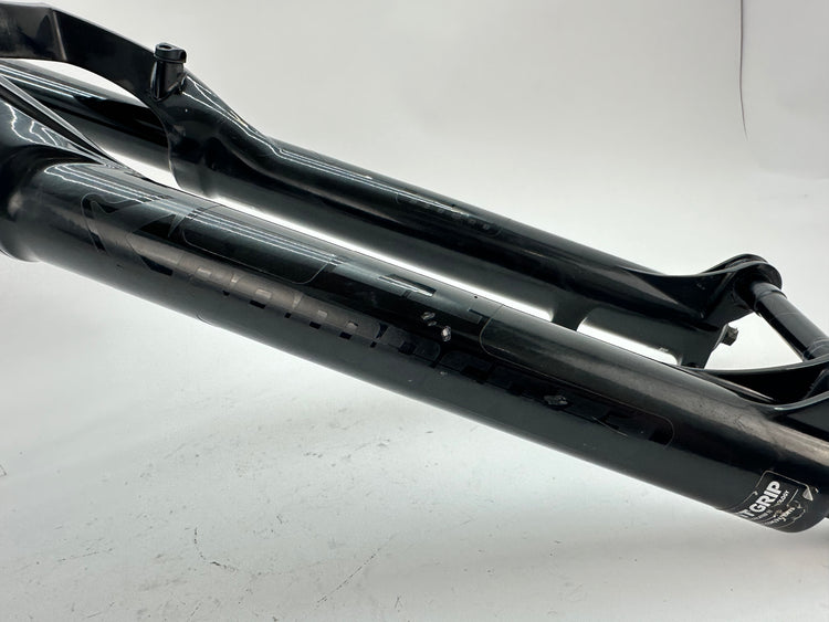 Black bicycle fork on a white background