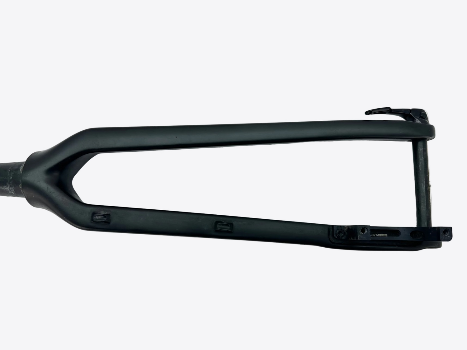 Black bicycle fork on a white background