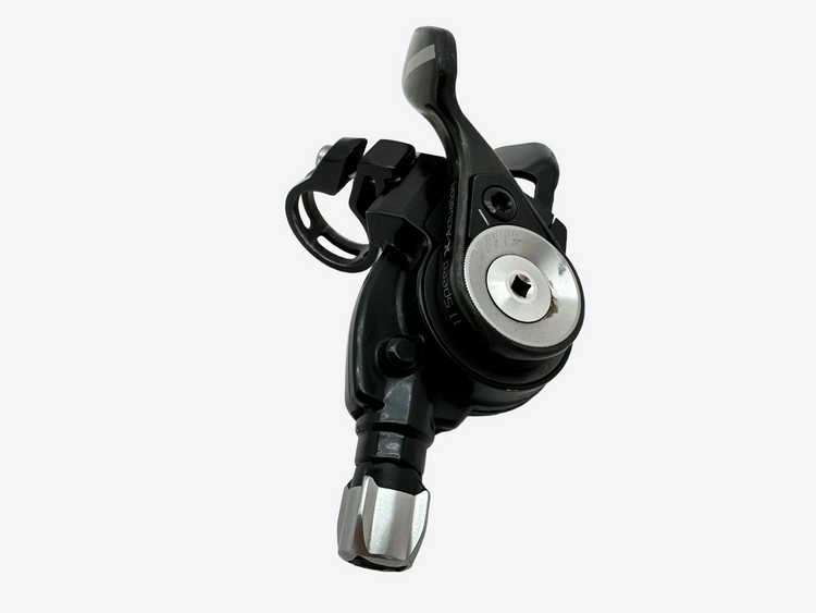 Bicycle gear shifter on a white background