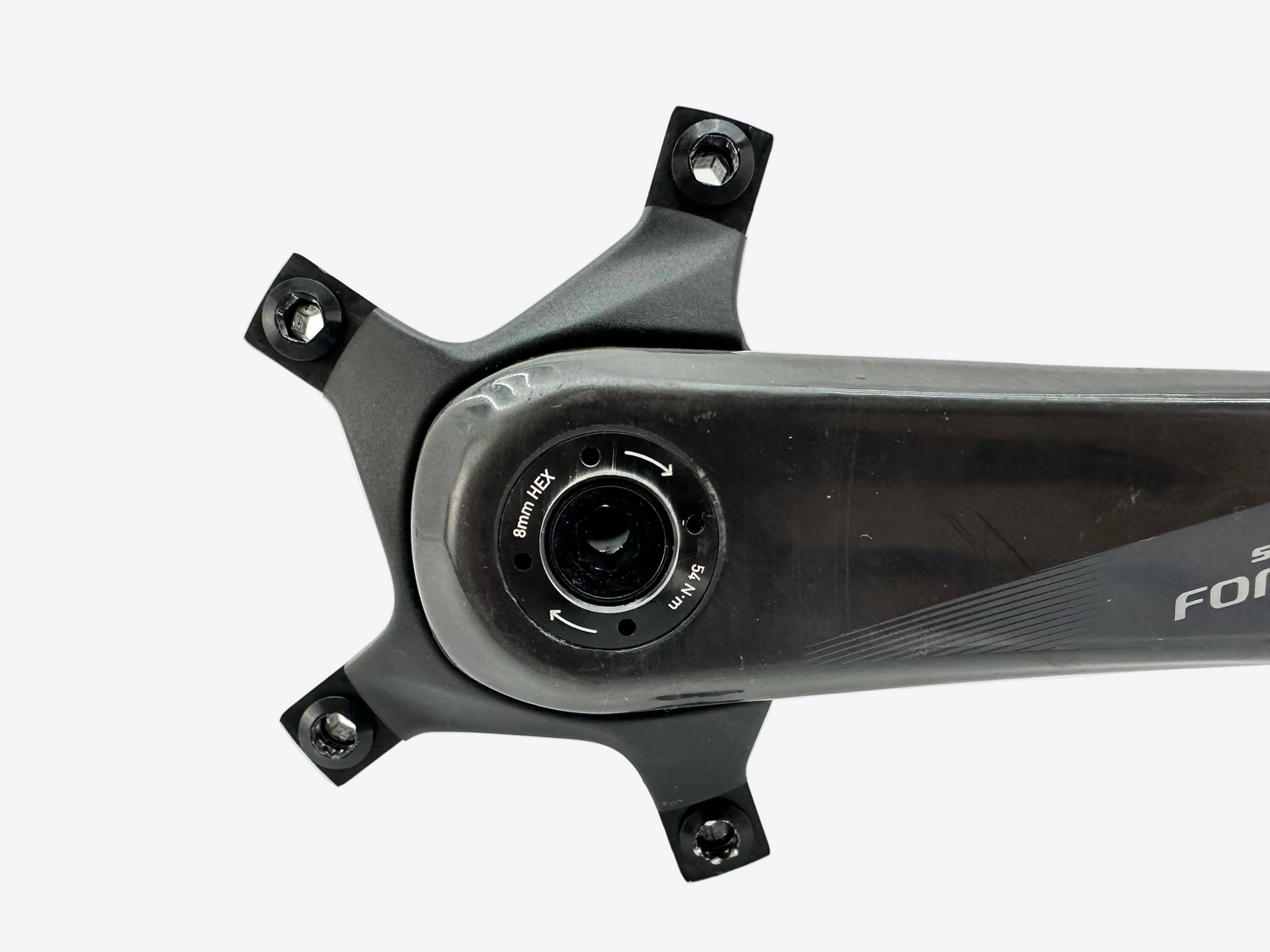 Bicycle crank arm on a white background