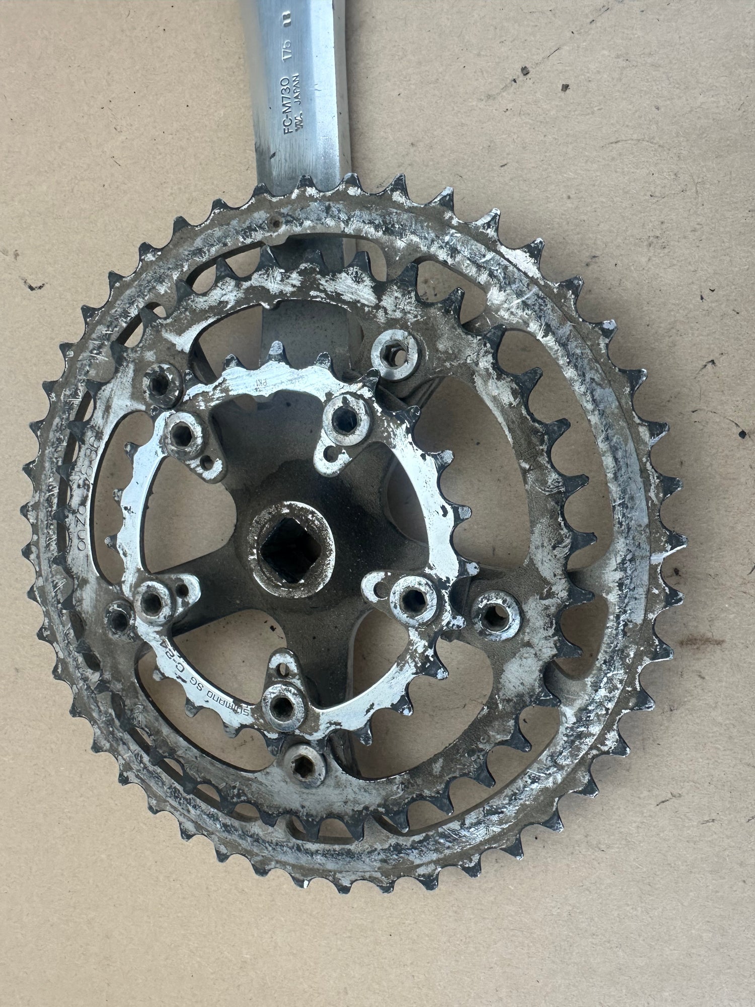 Shimano Deore M-730 Crankset 175 Vintage Shimano Deore M-730 Crankset 175 Vintage