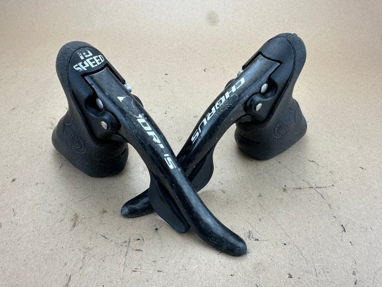 Campagnolo Chorus 10 Speed Shifters Set Carbon Fiber - Missing Bar Clamps