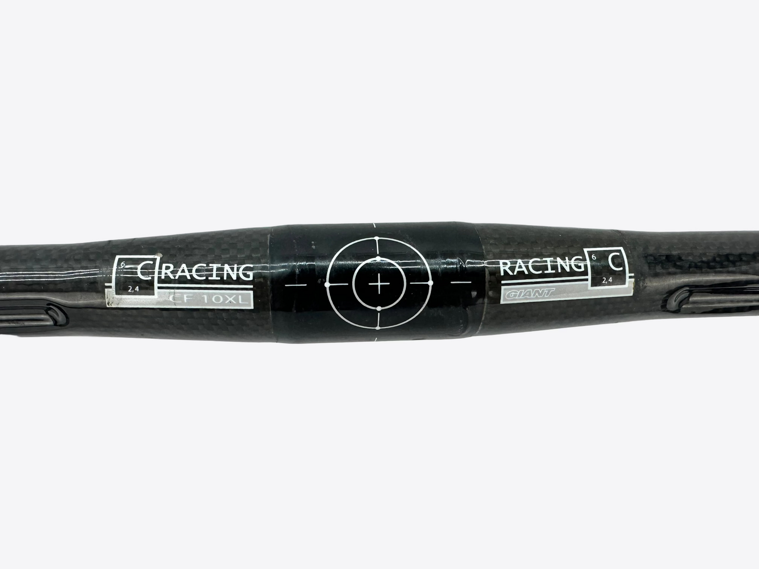 Carbon fiber rod with 'Racing' branding on a gray background