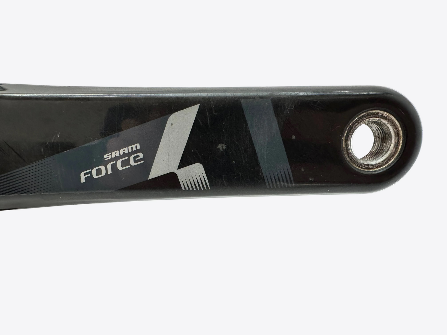 Bicycle crankset with 'Sram Force' branding on a white background
