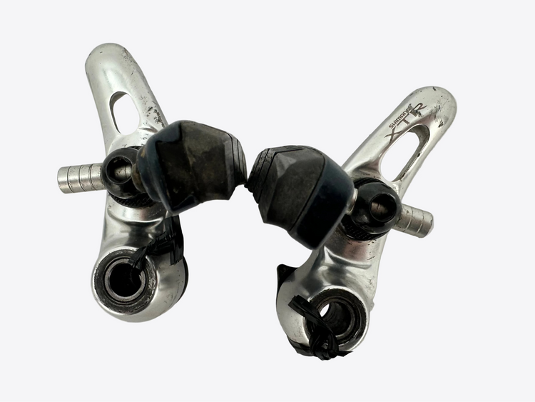 Bicycle brake caliper on a white background