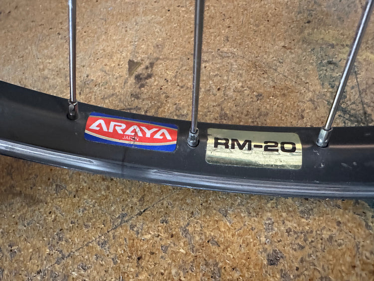 Vintage Araya 26" Wheelset with XT Hubs - Super Hard Anodized - Uniglide