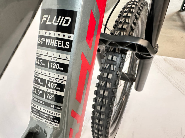 Norco Fluid 24" Kids Full Suspension Mountain Bike 9-12 Years Old
