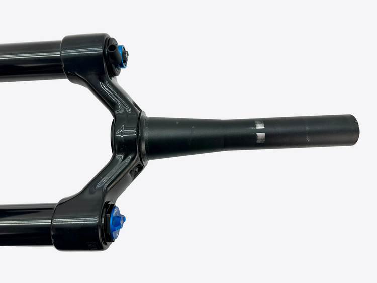 Black bicycle fork on a white background