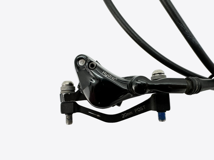 Bicycle brake caliper with 'Hydraulic' branding on a white background