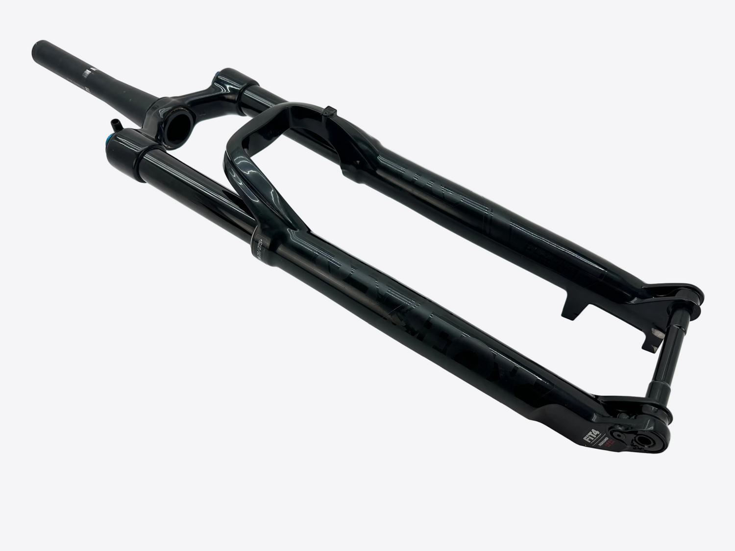 Black bicycle fork on a white background