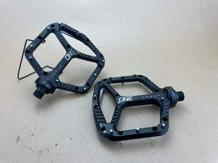 Oneup Black Alloy Platform Pedals MTB