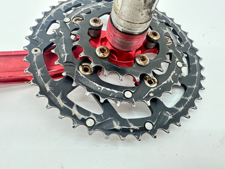Race Face Forged Triple MTB Crankset 175 W/ BB RED